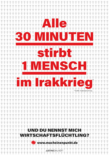 allepaarminuten. Irakkrieg. Wirtschaftsflüchtling