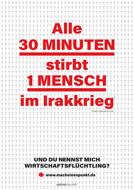 allepaarminuten. Irakkrieg. Wirtschaftsflüchtling